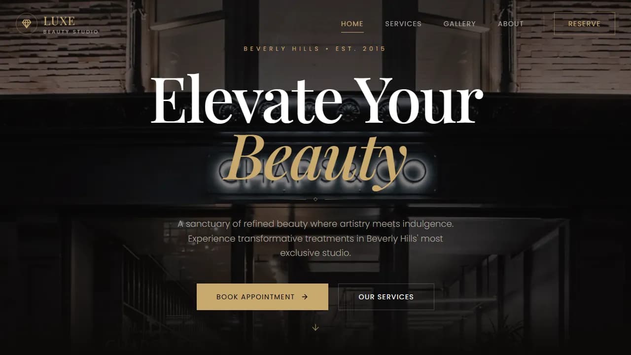 Luxury Salon project preview