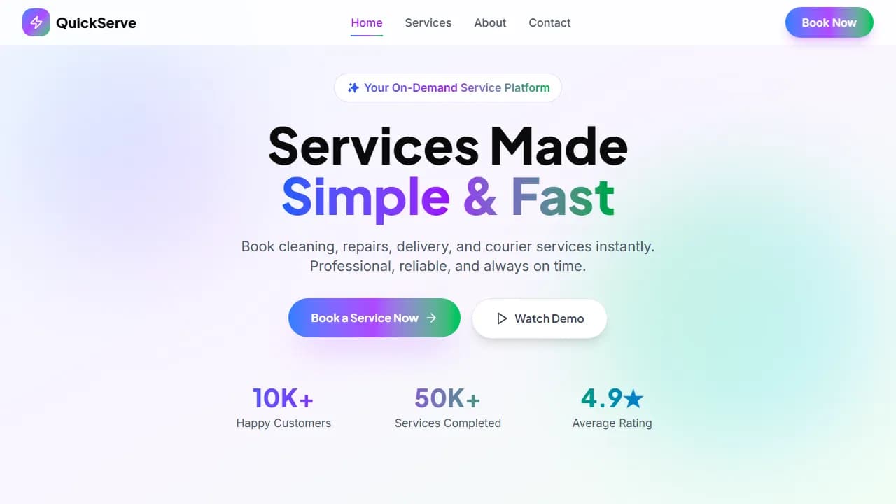 QuickServe project preview