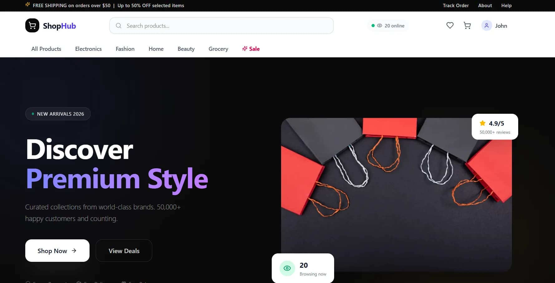 ShopHub project preview